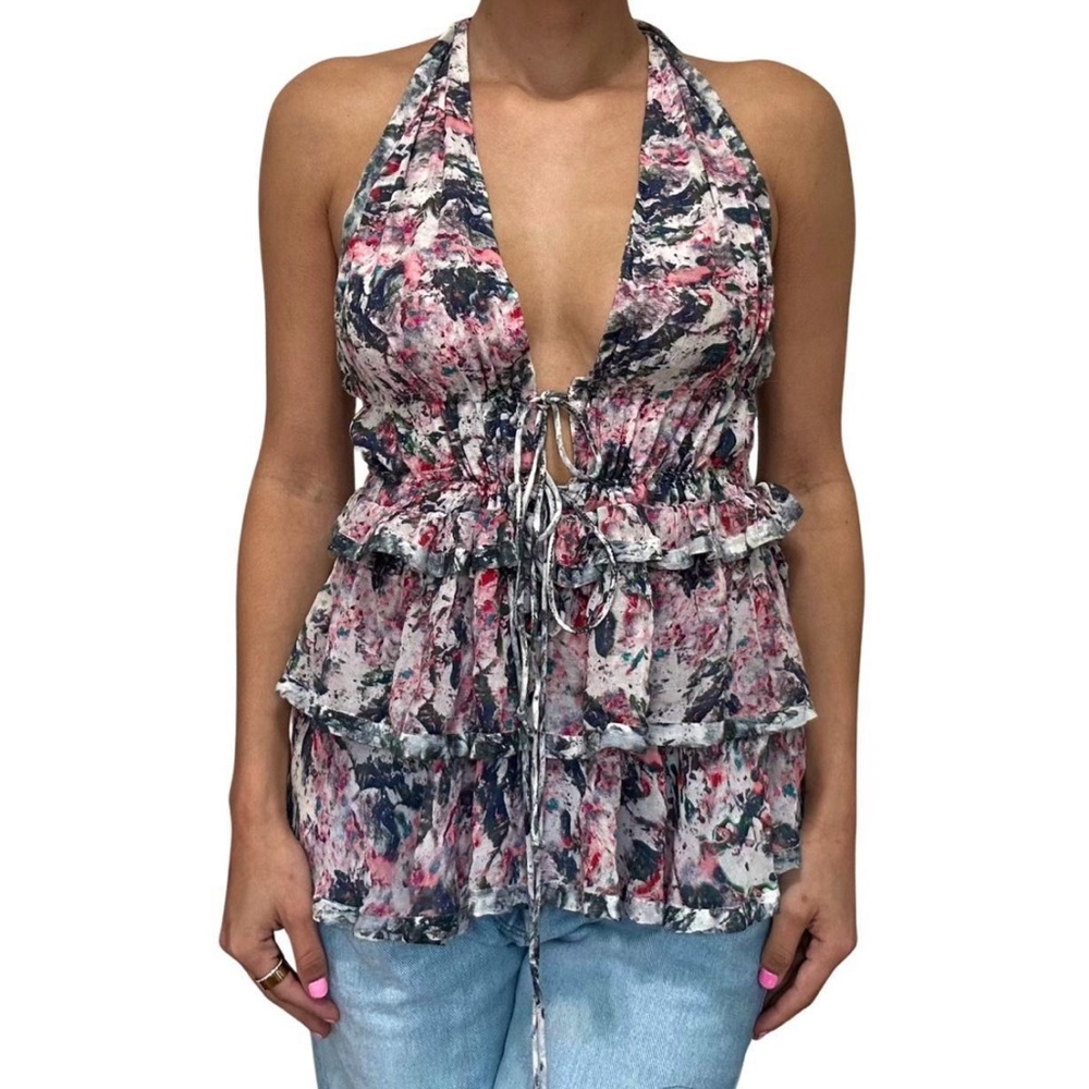 IRO Multicolor Floral Halter Top